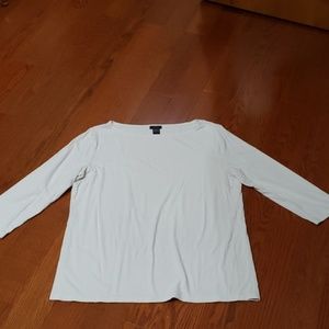 White 3/4 sleeve t-shirt